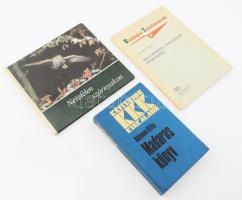 3 db ornitológiai témájú kiadvány: Kelemen Attila: Madaras könyv; dr. Keve András: Magyaroszág Madarainak névjegyzéke; Renate és Siegfried Schön: Nesztelen szárnyakon,