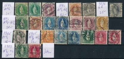 Svájc kis tétel stecklapon klasszikus bélyegekből