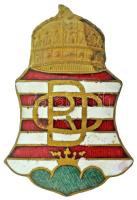 ~1910-1920. "DRG?" zománcozott bronz jelvény cserélt tűvel (36x24mm) T:XF zománchiba