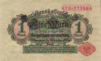 Német Birodalom/Császárság 1914. 1M (17x) piros pecséttel T:I