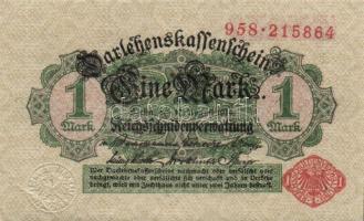 Német Birodalom/Császárság 1914. 1M (17x) piros pecséttel T:I