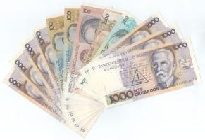 Vegyes 12db-os Brazília bankjegy tétel, közte DN(1989) 1CN (1000C felülbélyegezve), (3x) sorszámkövetők "B 1149013515 A - B 1149013517 A" T:AU-F, nagyobb részben AU 12pcs mixed lot of Brasil banknotes, including ND(1989) 1 Cruzado Novos (overprinted on 1000 Cruzados), (3x) consecutive serials "B 1149013515 A - B 1149013517 A" C:AU-F, mainly AU