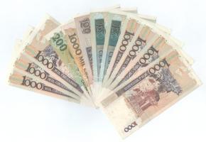 Vegyes 12db-os Brazília bankjegy tétel, közte DN(1989) 1CN (1000C felülbélyegezve), (3x) sorszámköve...