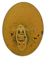 1899. "Budapest - Szabadság, Egyenlőség, Testvériség - Demokratia" zománcozott bronz szaba...