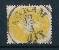 1863 2kr colourful embossing "AGRAM", 1863 2kr színes dombornyomat "AGRAM"