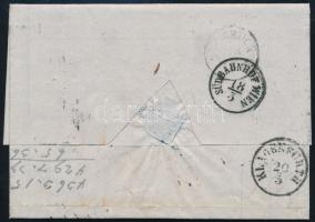 1854 9kr HP III on cover "PESTH" - Klagenfurt 1854 9kr HP III regiszterhajtással levélen &...