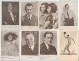 Külföldi szinészek, színésznők 43 db régi képeslap
