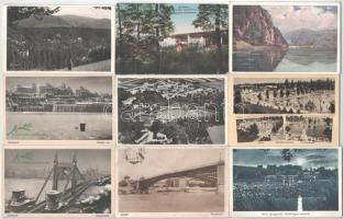 54 db régi magyar városképes lap