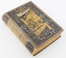 Galerie berühmter Scheizer Landschaften. Vues Suisses Célébres. Celebrated Views of Schwitzerland. Zürich,én.,J. A. Preuss, 30 sztl. lev. + 136 t. Német, francia és angol nyelven. Nagyon gazdag, 136 fénynyomattal illusztrált. Kiadói aranyozott, festett egészvászon-kötés, aranyozott lapélekkel, kopott borítóval, foltos lapokkal, 27x18x5 cm