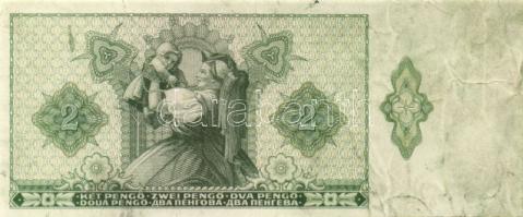 1940. 2P fázis, csak hátlapi nyomat, gyári gyűrődésekkel és törésekkel!