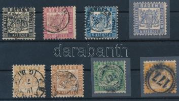 Ónémet állam - Baden 1862 Mi 17-22 + 1 db színváltozat "ENGLERT BPP" garancia bélyegzéssel Mi 21 és 22 nagyon ritka darabok RRR! (min. Mi EUR 4.000.-)