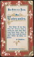 cca 1900 "Vater unser" - Miatyánk litho imafüzet, 8 db litho képpel