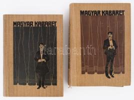 Magyar kabaret. I-II. köt. Összeáll. és bevezette Hervay Frigyes. Geiger Richárd festőművész eredeti rajzaival. Gyoma, 1911-1912., Kner Izidor, 394+14 p.; 363+13 p. Az I. kötet 2. kiadás és az I. kötet gerincén: "Magyar kabaret II." Kiadói illusztrált egészvászon-kötés, Kner-kötés, márványozott lapélekkel, kissé kopott borítóval.