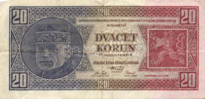 Csehszlovákia 1926. 20K + 1945. 100K + Cseh-Morva Protektorátus/német megszállás 1942. 10K T:II,II/I...