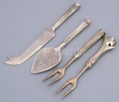 Antik 4 részes sajtfogyasztó szett, h: 16 cm