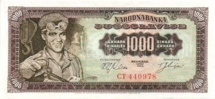 Szerbia/német megszállás 1942. 500D + Jugoszlávia 1963-65. 10D, 1000D T:I