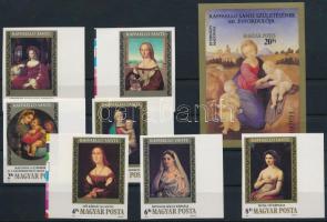 1983 Festmények ívszéli vágott sor és vágott blokk