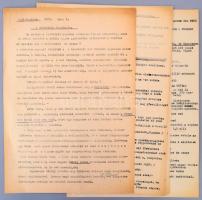 1958 A Rádiólexikon c. műsor adásterve, jegyzete, Öveges professzor vezetésével. 10 oldalon kézírásos jegyzetekkel, javításokkal