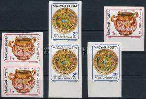 1984 3 db Bélyegnap vágott sor, közte párok