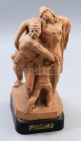 Kisfaludy Strobl Zsigmond (1884-1975): Trianon szoborcsoport alakjai - Észak. Engóbozott kerámia, sérülésekkel, alak kezén hiánnyal, jelzett, m: 29,5 cm