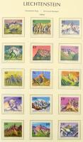 Liechtenstein 1960-1995 gyakorlatilag teljes gyűjtemény, hozzá néhány dekoratív modern FDC és levél,...