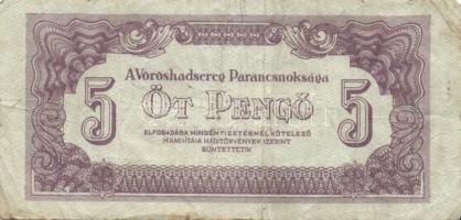 1944. "V.H." 1P (1x), 5P (2x), 10P (3x) egymásutáni sorszámmal T:II+,III
