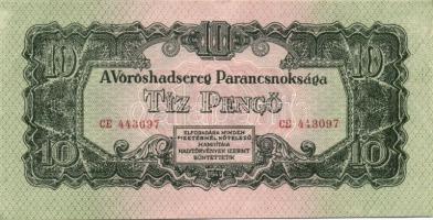 1944. "V.H." 1P (1x), 5P (2x), 10P (3x) egymásutáni sorszámmal T:II+,III