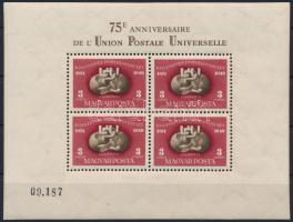 1950 UPU fogazott blokk, 2 kis ránc (180.000)