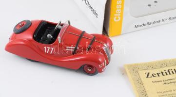 Schuco Examico Roadster modell autó, certifikáttal, leírással, dobozában