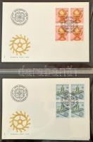 Svájc szép FDC gyűjtemény a 70-80-as évekből, 5 db A/4 FDC berakóban, közte nagyon sok négyestömb-FDC