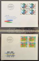 Svájc szép FDC gyűjtemény a 70-80-as évekből, 5 db A/4 FDC berakóban, közte nagyon sok négyestömb-FD...