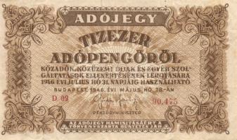 1946. 10.000AP (3x), 500.000AP (3x), 1000.000AP (3x), 10.000.000AP (1x) T:II,III