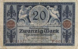 Német Birodalom/Császárság 1906-1917. 7db klf bankjegy T:II,III