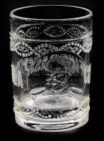 Gróf Andrássy Gyula arcképével és nevével díszített emlékpohár, jelzés nélkül, aljánál minimális pat...