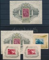 1948-1949 Lánchíd I blokk vízjellel és vízjel nélkül, Lánchíd II. blokk és Lánchíd III blokk fekvő és álló vízjellel. A 3 blokk a változatokkal együtt ritka kínálat!!! (397.500)