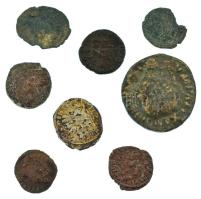 Római Birodalom III-IV. század 8db-os vegyes római érme tétel, közte egy hamis T:VF,F Roman Empire 3rd-4th Century 8pcs of mixed Roman coins, with a fake C:VF,F