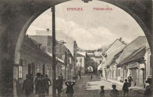 Eperjes Flórián street with the Korona beer hall