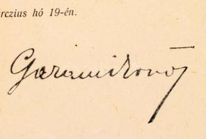 1919 Garami Ernő (1876-1935) szociáldemokrata politikus, kereskedelemügyi miniszter aláírása kinevez...