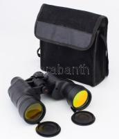 Modern távcső, tartójában, 19x19 cm