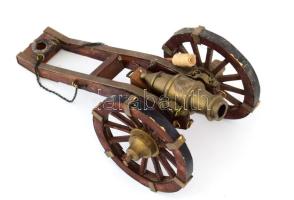 Ágyú makett, h: 19 cm