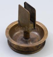 1913 Töltényhüvelyből készült gyufatartó, m: 10 cm