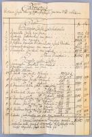 1803 Moson vármegye pénzügyi kimutatása fizetések, stb. 4 oldal pecséttel