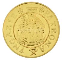 DN "Magyar aranypénzek utánveretben - Báthory Zsigmond dukát 1586" aranyozott Ag emlékérem...
