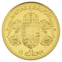 DN "Magyar aranypénzek utánveretben - Ferenc József 10 korona" aranyozott Ag emlékérem kap...