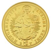 DN "Magyar aranypénzek utánveretben - Mária Terézia dukát" aranyozott Ag emlékérem kapszul...