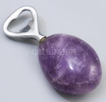 Ametiszt testű sörnyitó, ametiszt 7,5x5 cm