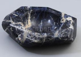 Faragott lapis lazuli ékszertartó, 14x10 cm, 510g