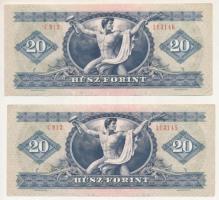 1975. 20Ft (2x) sorszámkövetők "C 913 113145 - C 913 113146" T:F szép papír
Adamo F16