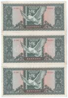 1945. 10.000.000P (3x) sorszámkövetők "O 286 062892 - O 286 062894" T:XF,VF
Adamo P26