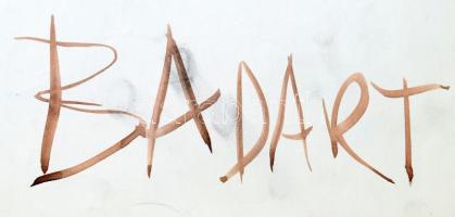 Bada Tibor Dada (1963-2006): Kiszai (portré). Akvarell, papír. papír. Jelzett. Sérült. 73x44 cm